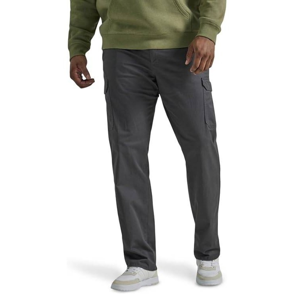 Lee Extreme Motion 33x30 Men's Regular Fit Straight Cargo Pants Charcoal Stretch